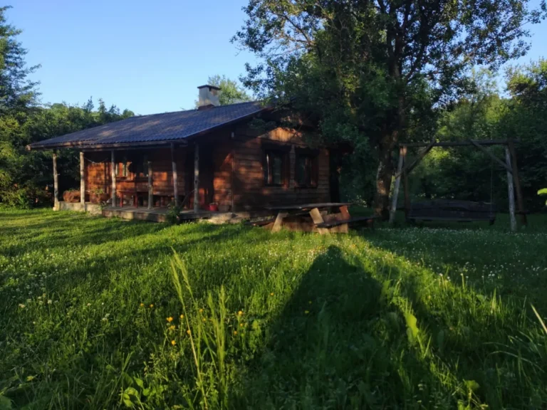 Domek parterowy WOLF z zewnątrz — domek parterowy WOLF, domki W Dolinie Sanu w Zatwarnicy (Bieszczady)